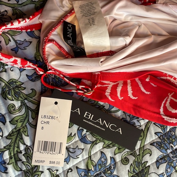 Brand New! La Blanca Tankini Swimsuit Top - Size 8 - NWT - Tropical Tapestry - Picture 5 of 5